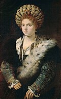 Profile Picture of Portrait of Isabella d'Este (Titian)on Wikipedia