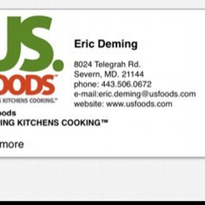 Profile Photo of Eric Deming_US Foods (@Foodimore) on Twitter