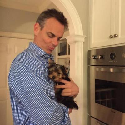 Profile Picture of Colin Cowherd's Dog (@Chewy_Vuitton) on Twitter