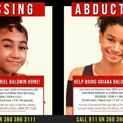 Profile Picture of ARIANA AND ARIEL BALDWIN HAVE BEEN FOUND (@HelpBadwin) on Twitter