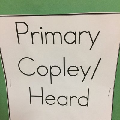 Primary Copely/Heard - Twitter Profile Picture of Primary Copely/Heard (@PrimaryCH) on Twitter
