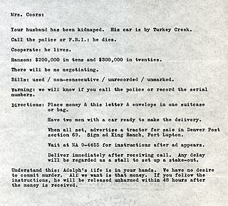 Profile Picture of Kidnappingon Wikipedia