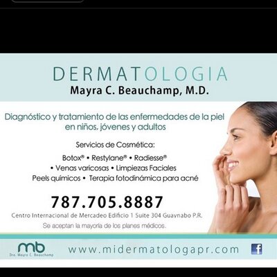 Profile Picture of Dra. Mayra Beauchamp (@MBDermatology) on Twitter