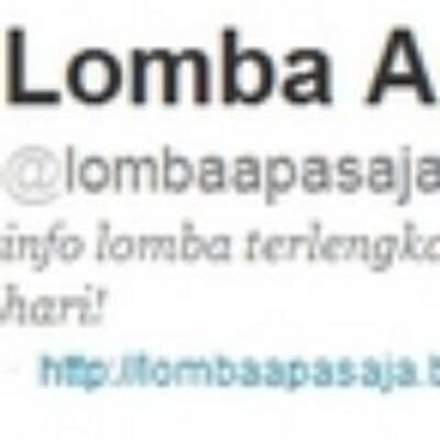 Profile Picture of Lomba Apa Saja (@lombaapasaja) on Twitter