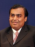 Profile Picture of Mukesh Ambanion Wikipedia