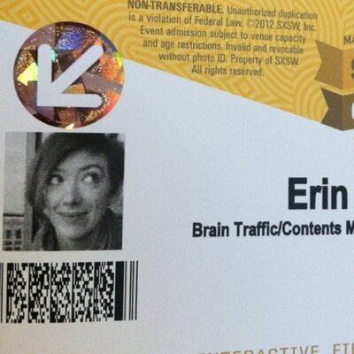 Profile Picture of Erin Kissane (@kissane_sxsw) on Twitter