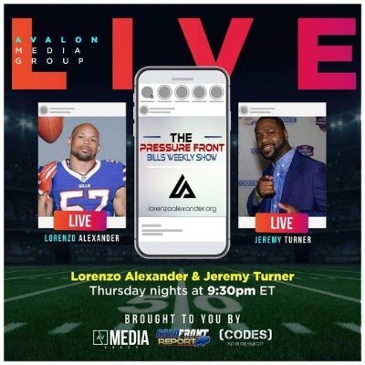 Profile Picture of Lorenzo Alexander's Bills Pressure Front Podcast (@Pressurefront57) on Twitter