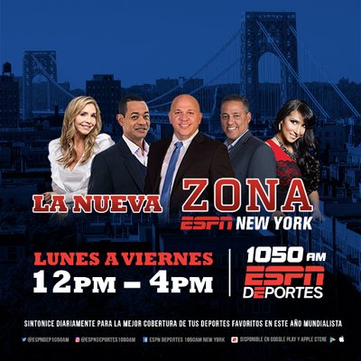 Profile Picture of La Nueva Zona ESPN Nueva York (@ZonaEspn_NY) on Twitter