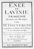 Profile Picture of Énée et Lavinie (Dauvergne)on Wikipedia